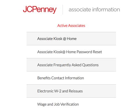 jcpenney associate kiosk home|jcpenney associate log in.